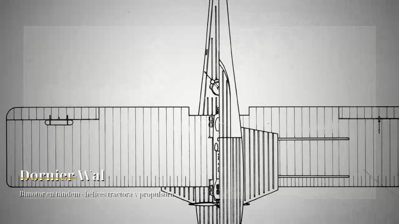 Plano del hidroavión Dornier Wal